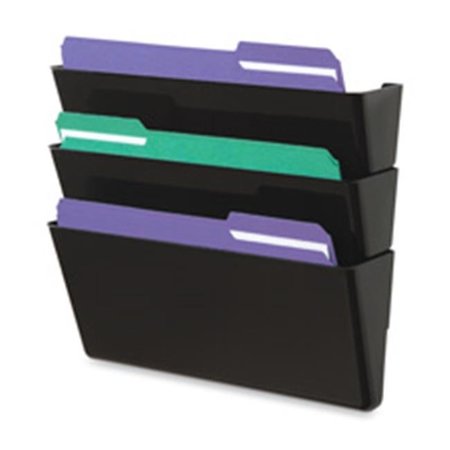 DEFLECTO Deflect-O Corporation DEF93204 Wall Files- Single Pocket- Letterr- 13in.x4in.x7in.- Black DEF93204